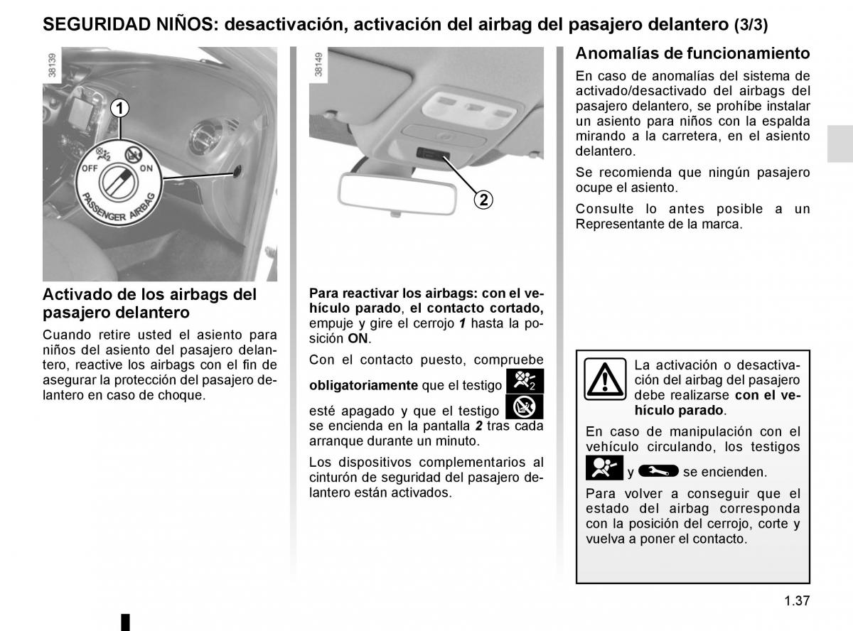 Renault Captur manual del propietario / page 43