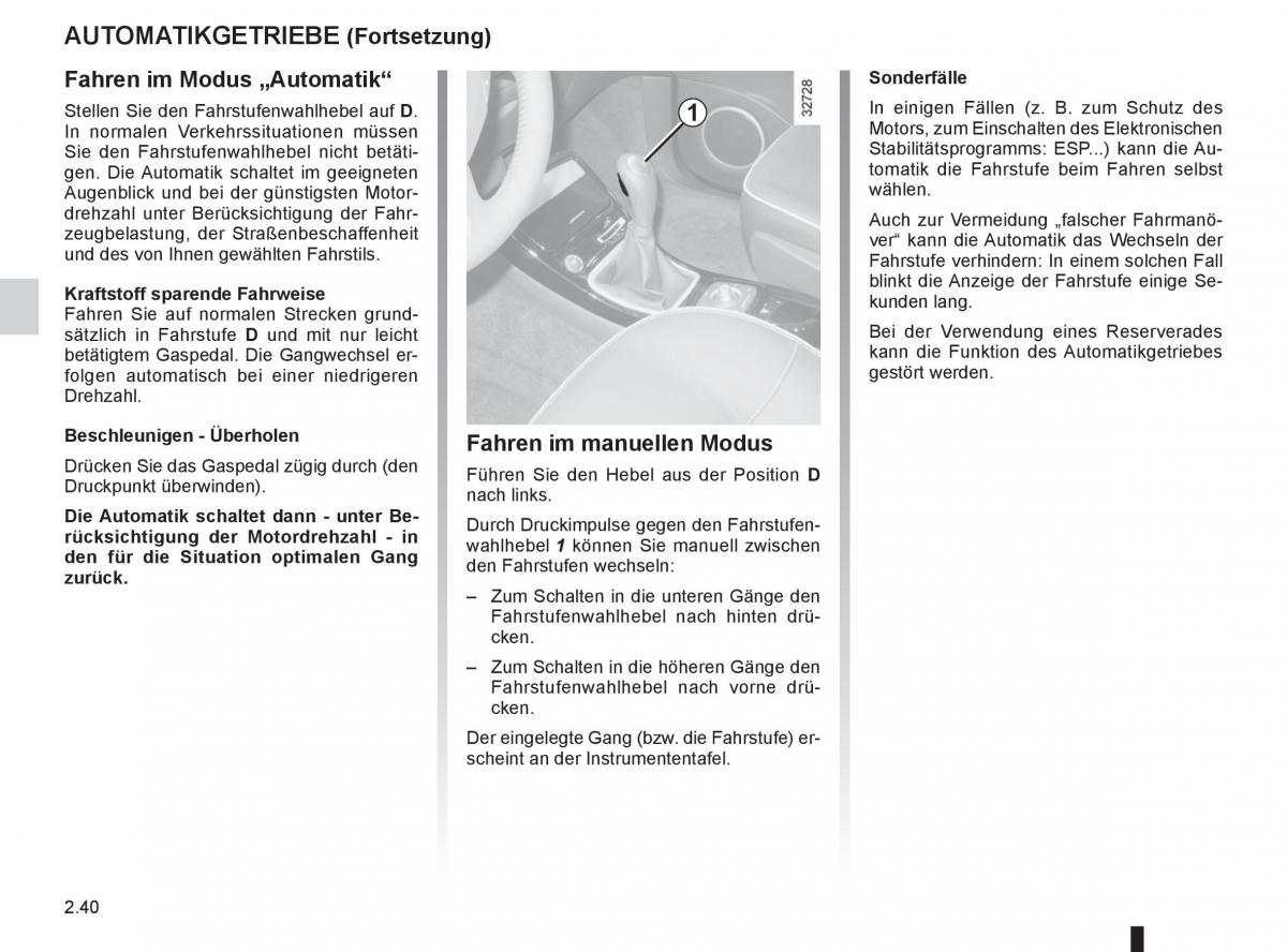 manual  Renault Espace IV 4 Handbuch / page 122