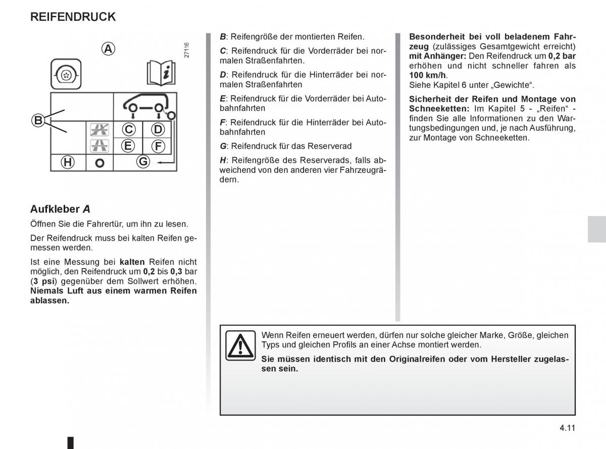 manual  Renault Espace IV 4 Handbuch / page 185