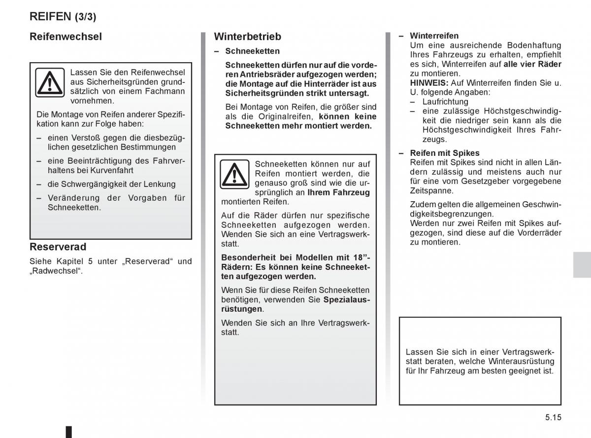 manual  Renault Espace IV 4 Handbuch / page 205