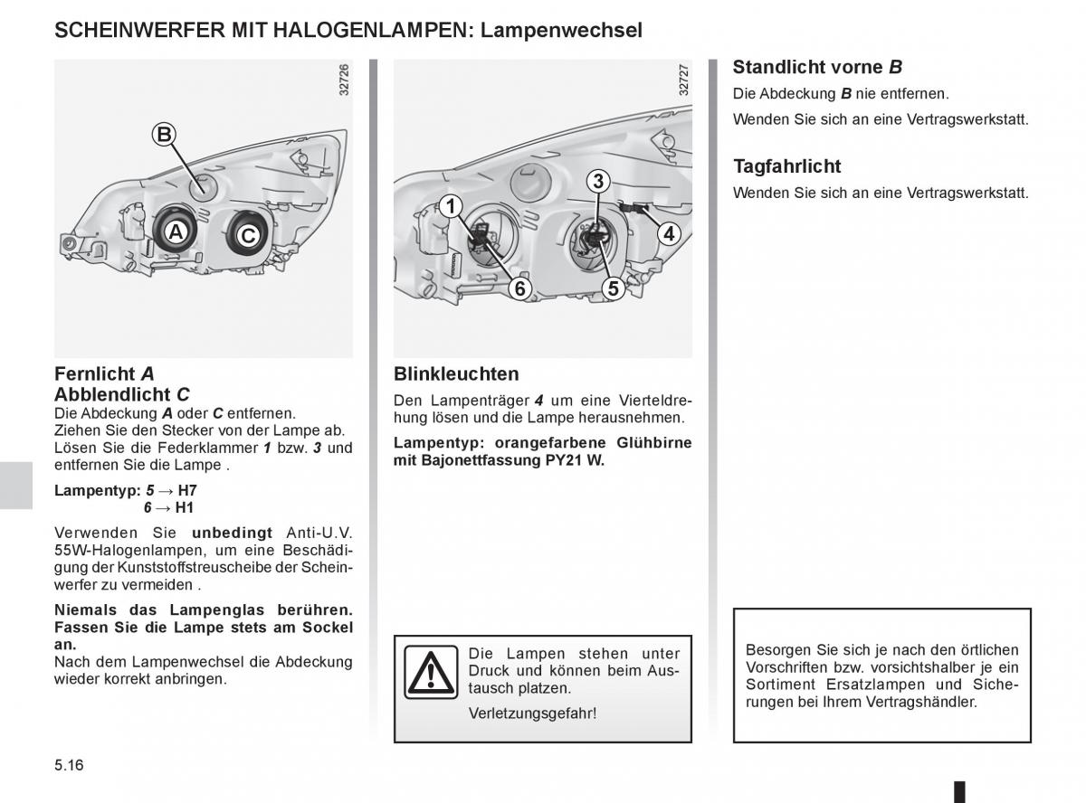 manual  Renault Espace IV 4 Handbuch / page 206