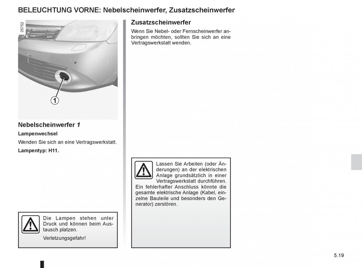 manual  Renault Espace IV 4 Handbuch / page 209