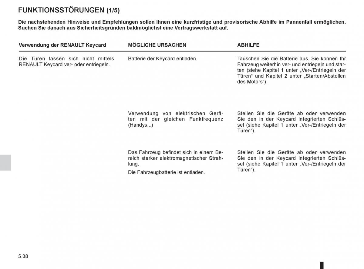 manual  Renault Espace IV 4 Handbuch / page 228