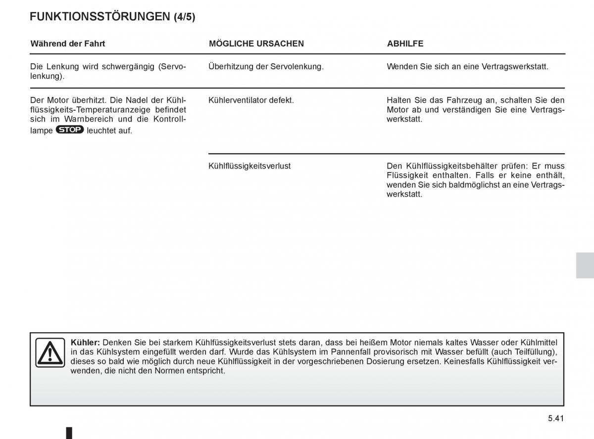 manual  Renault Espace IV 4 Handbuch / page 231