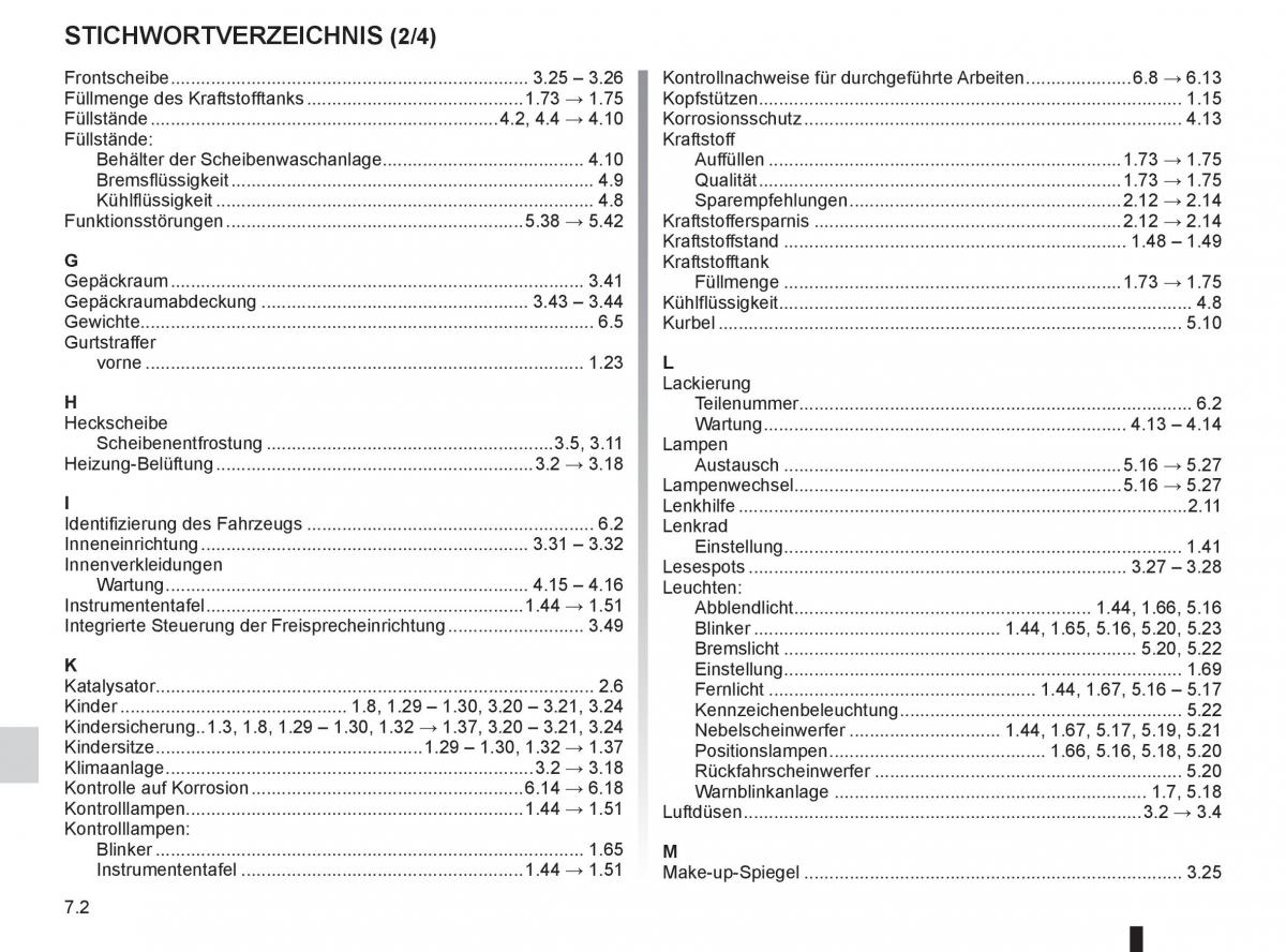 manual  Renault Espace IV 4 Handbuch / page 252