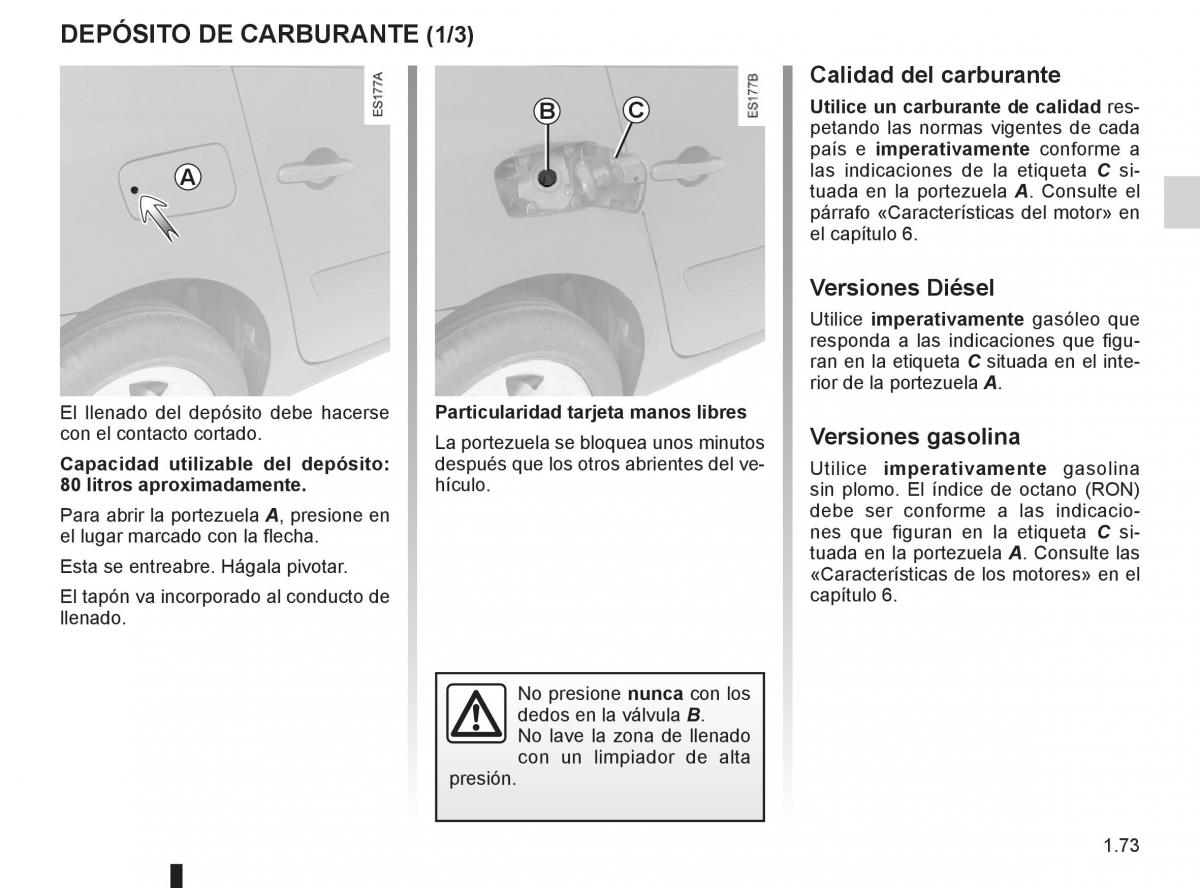 Renault Espace IV 4 manual del propietario / page 79