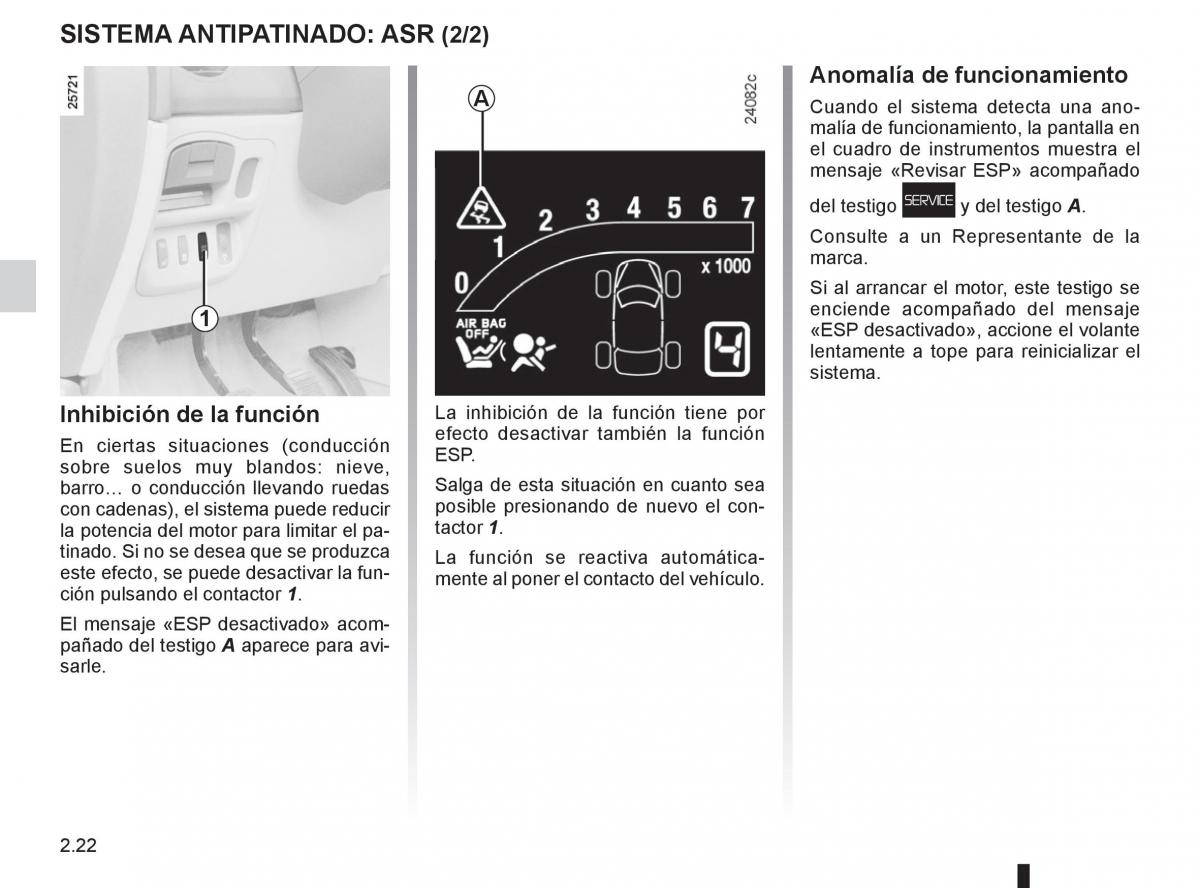 Renault Espace IV 4 manual del propietario / page 104