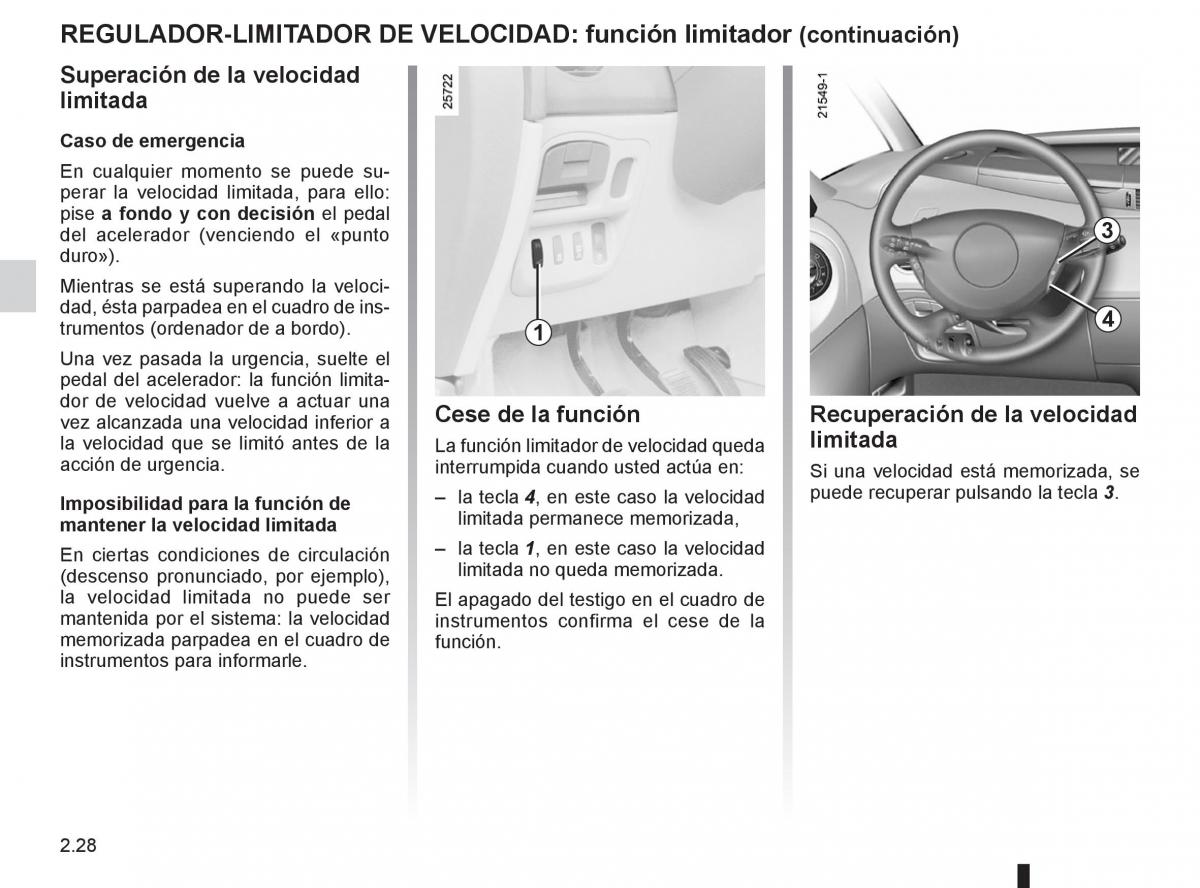 Renault Espace IV 4 manual del propietario / page 110