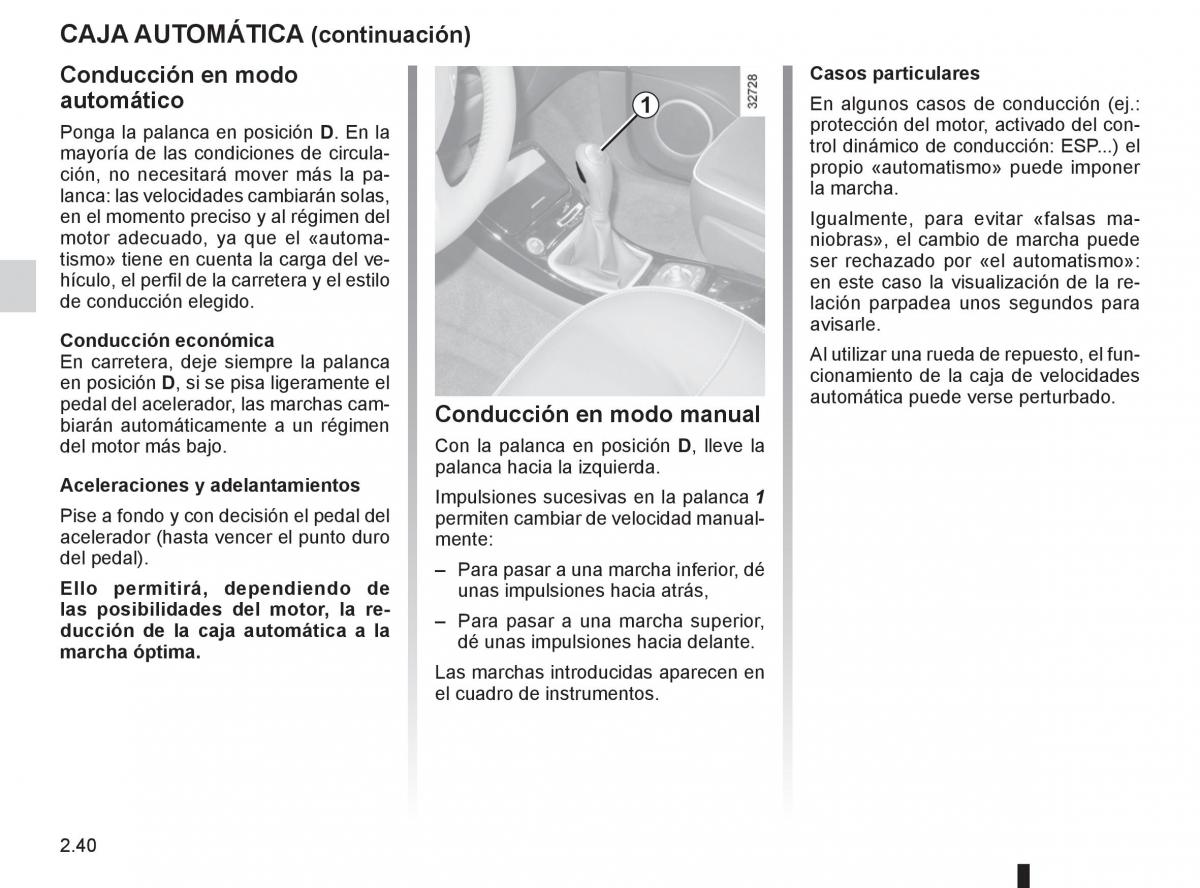 Renault Espace IV 4 manual del propietario / page 122