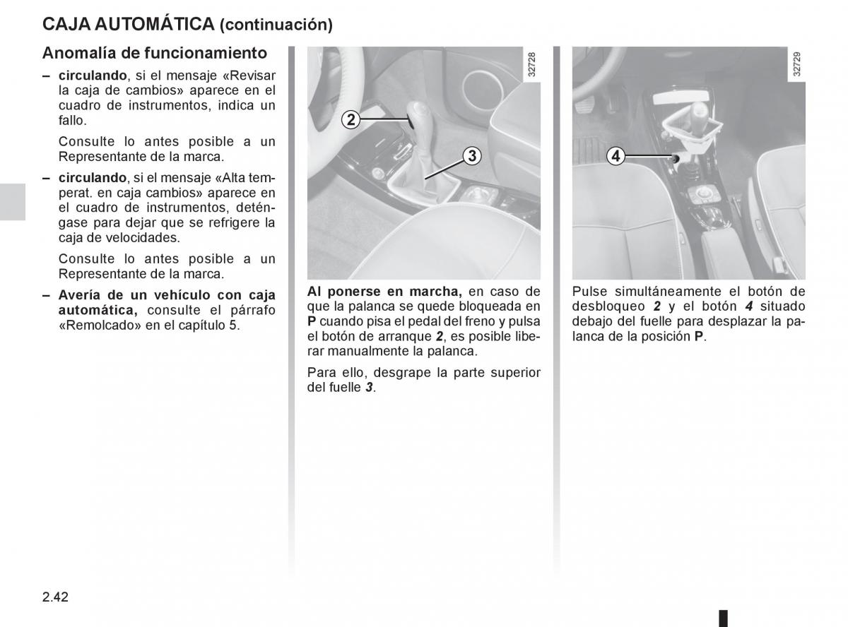 Renault Espace IV 4 manual del propietario / page 124