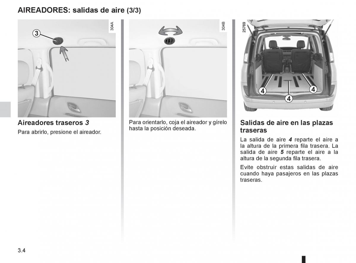 Renault Espace IV 4 manual del propietario / page 128