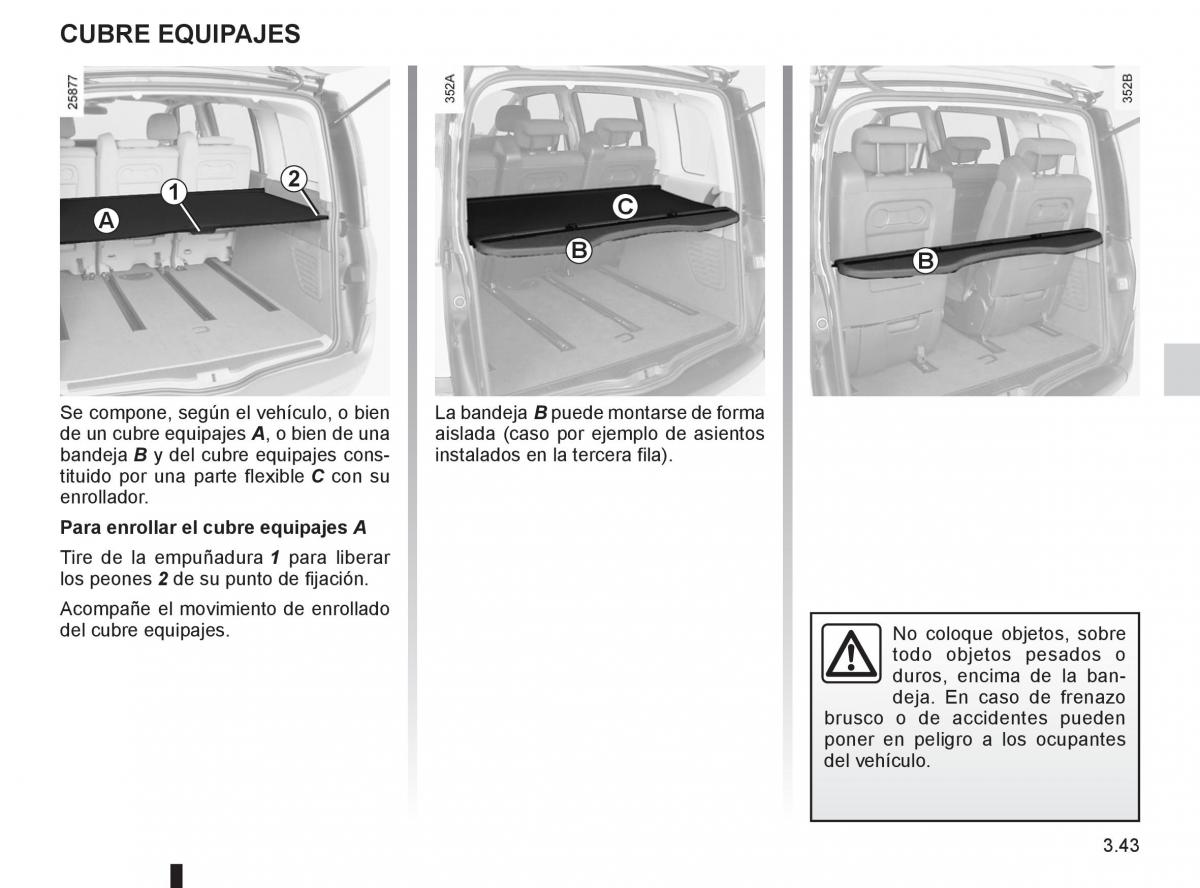 Renault Espace IV 4 manual del propietario / page 167