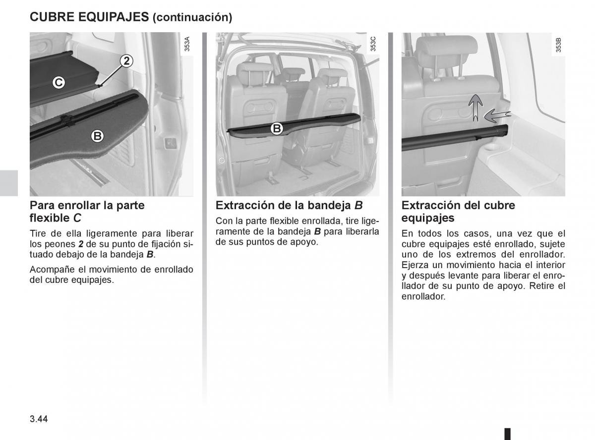 Renault Espace IV 4 manual del propietario / page 168