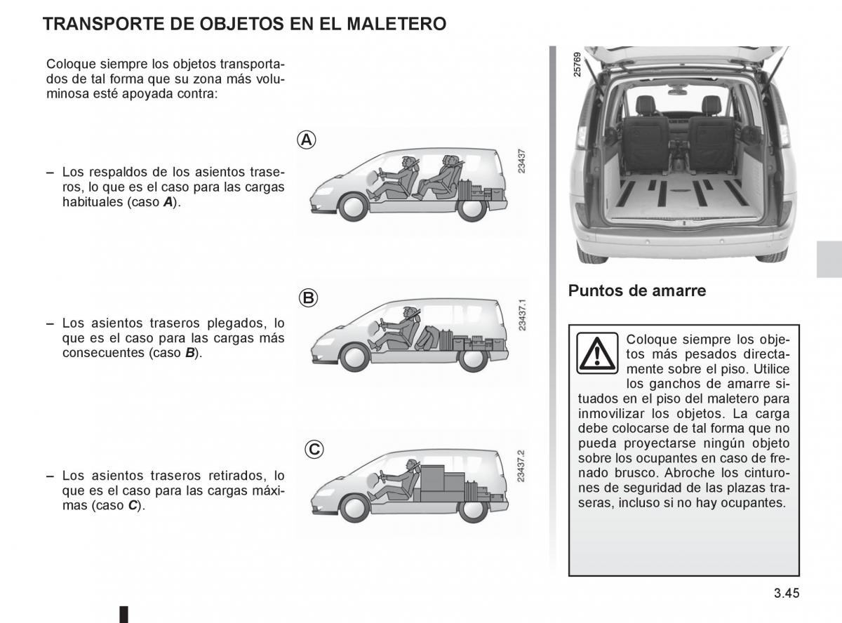 Renault Espace IV 4 manual del propietario / page 169