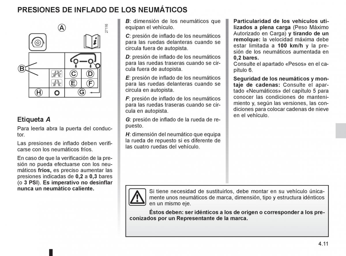 Renault Espace IV 4 manual del propietario / page 185