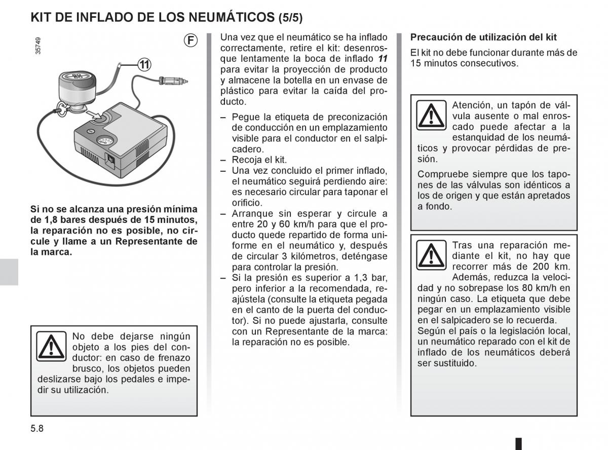 Renault Espace IV 4 manual del propietario / page 198