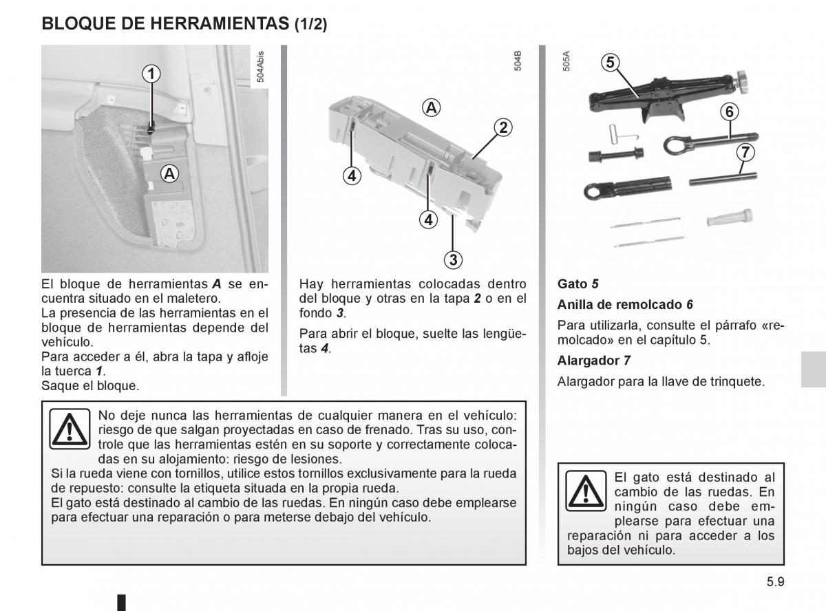 Renault Espace IV 4 manual del propietario / page 199