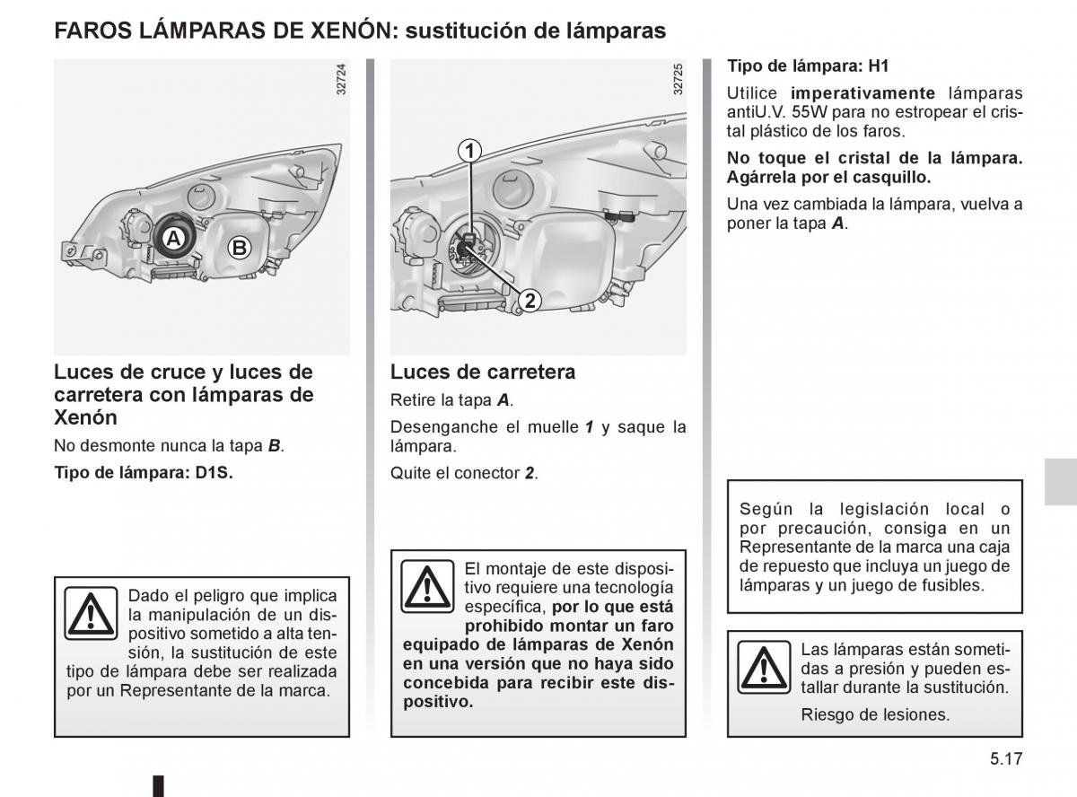 Renault Espace IV 4 manual del propietario / page 207