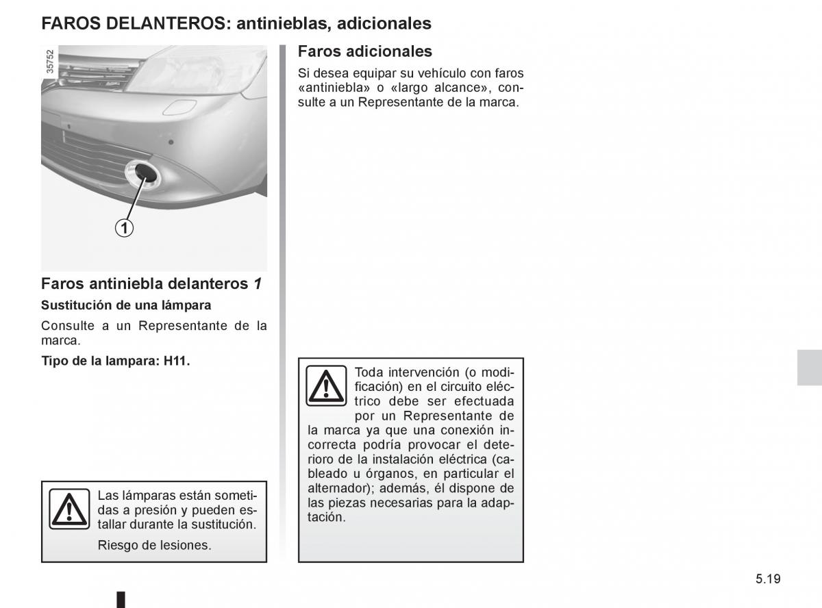 Renault Espace IV 4 manual del propietario / page 209