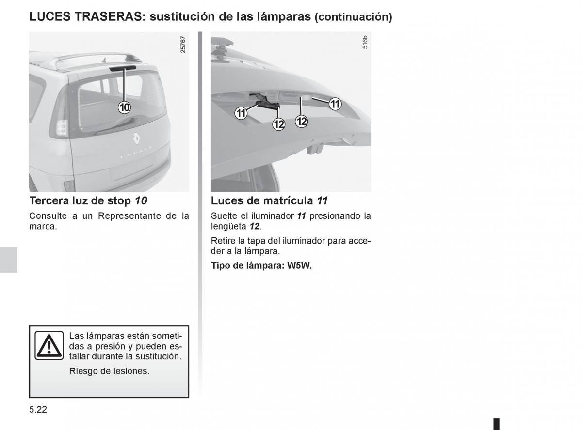 Renault Espace IV 4 manual del propietario / page 212