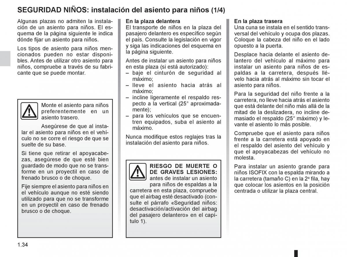 Renault Espace IV 4 manual del propietario / page 40