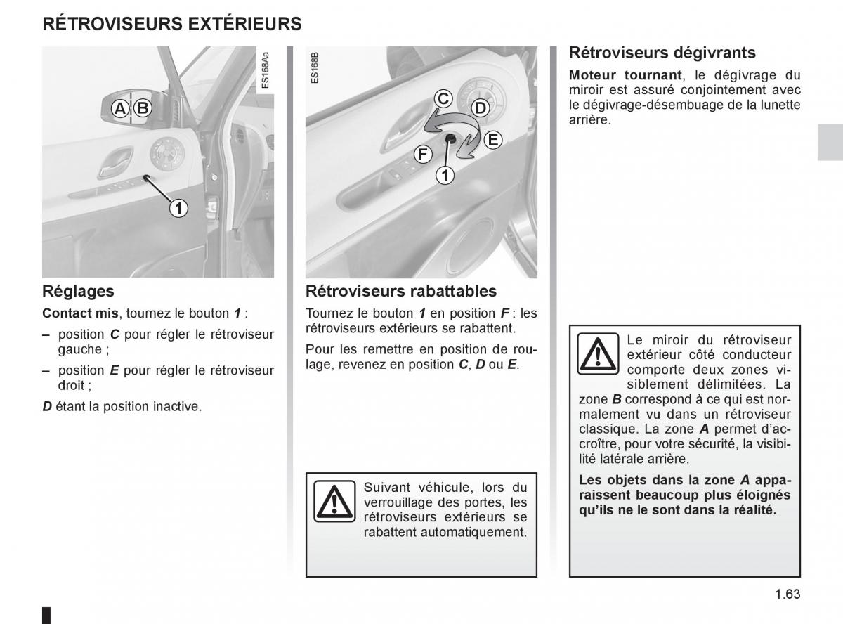 Renault Espace IV 4 manuel du proprietaire / page 69