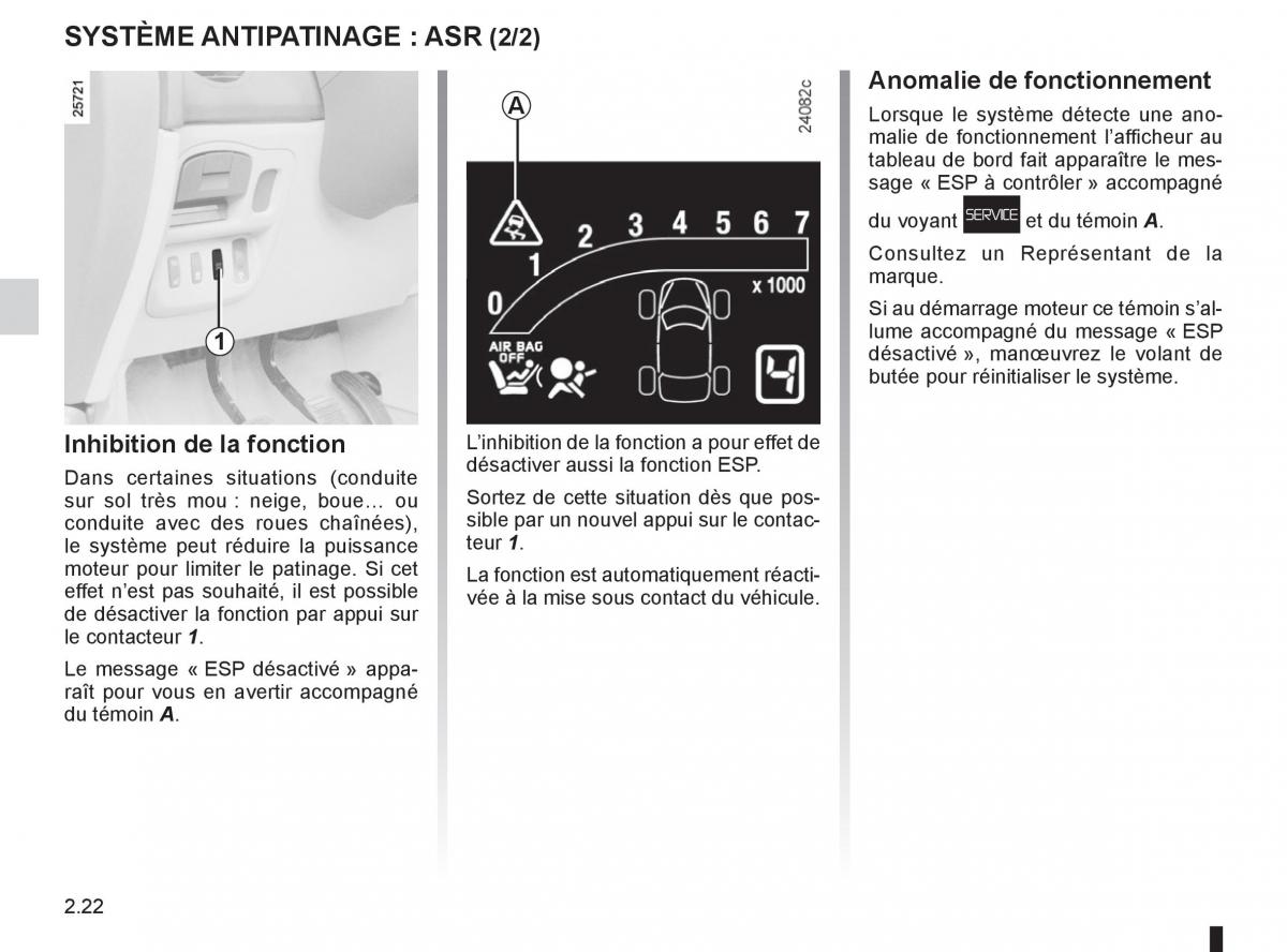 Renault Espace IV 4 manuel du proprietaire / page 104