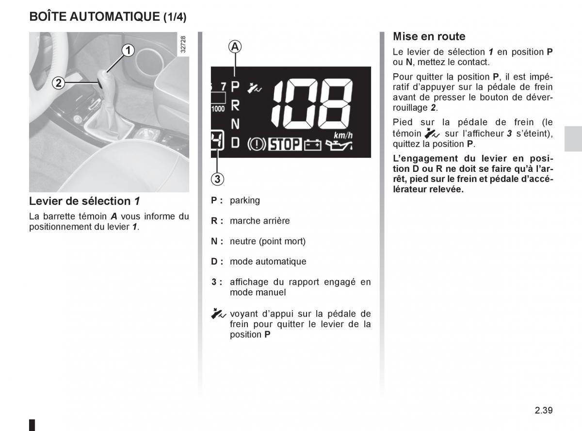 Renault Espace IV 4 manuel du proprietaire / page 121