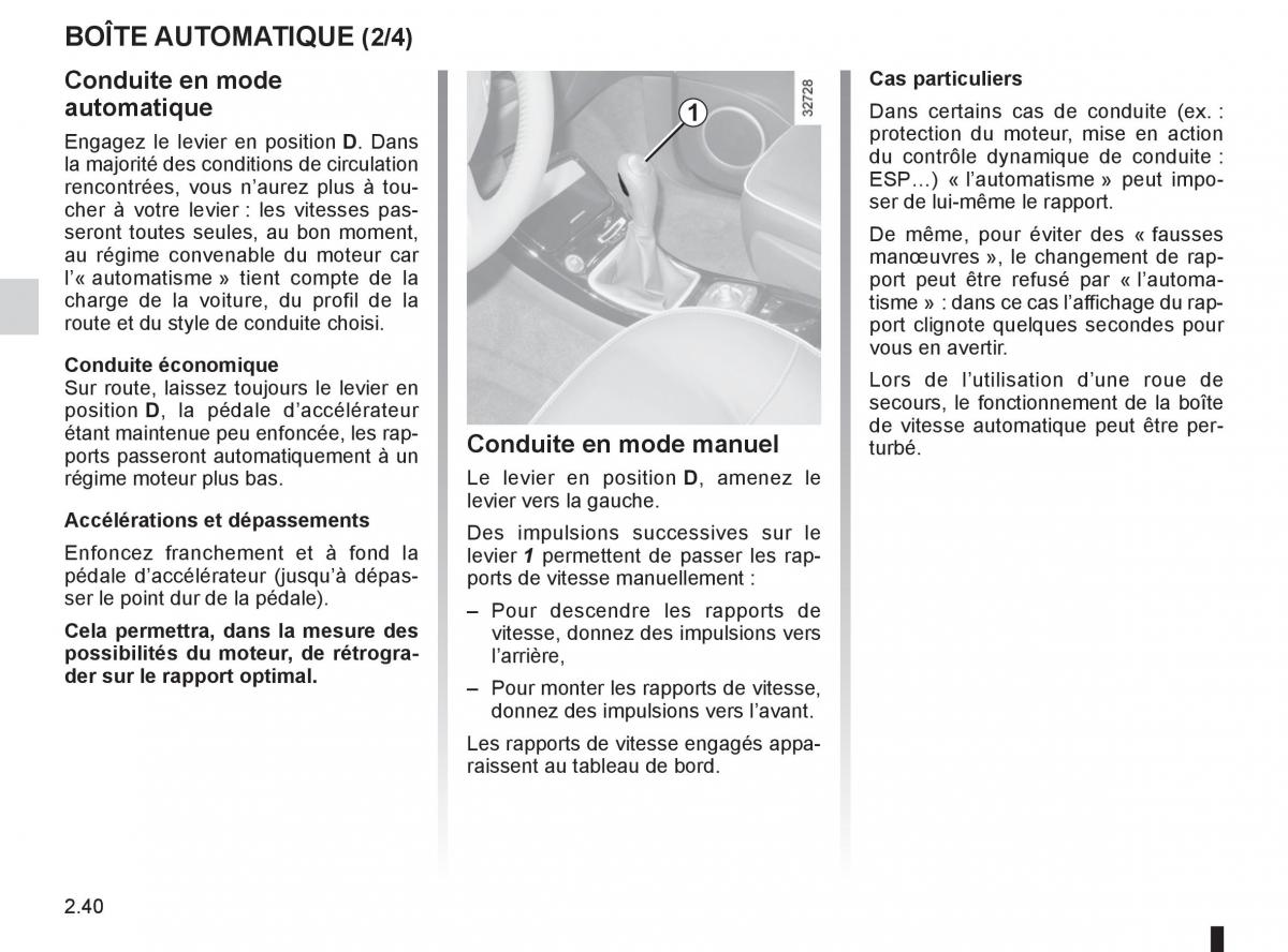 Renault Espace IV 4 manuel du proprietaire / page 122