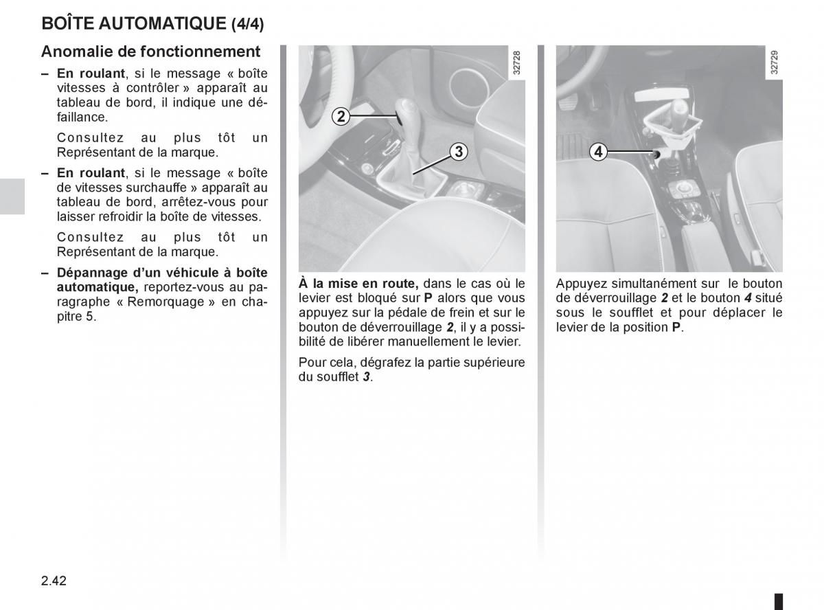 Renault Espace IV 4 manuel du proprietaire / page 124