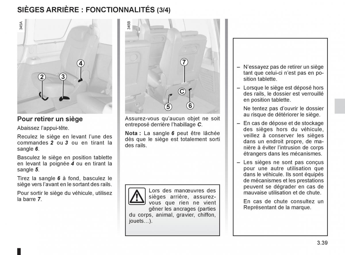 Renault Espace IV 4 manuel du proprietaire / page 163