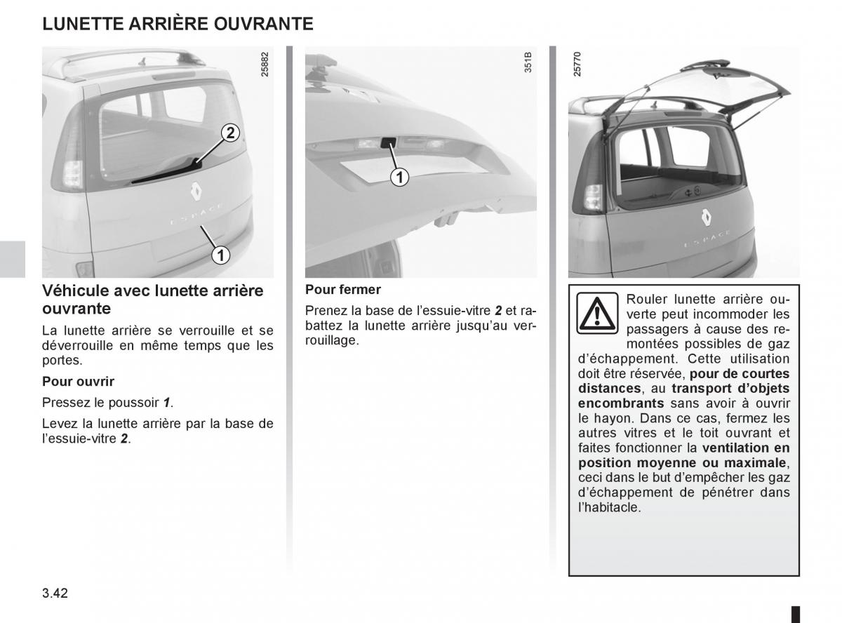 Renault Espace IV 4 manuel du proprietaire / page 166