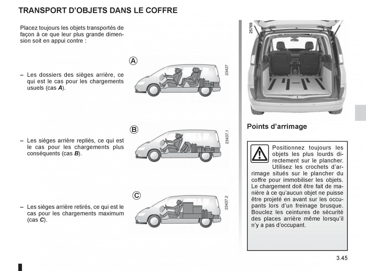 Renault Espace IV 4 manuel du proprietaire / page 169