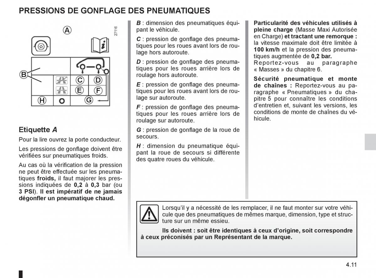 Renault Espace IV 4 manuel du proprietaire / page 185