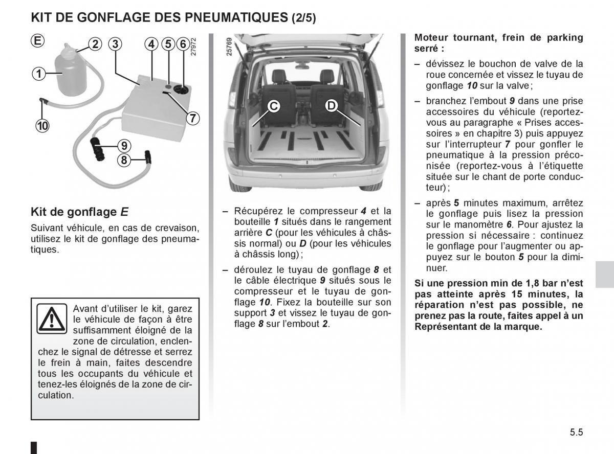 Renault Espace IV 4 manuel du proprietaire / page 195