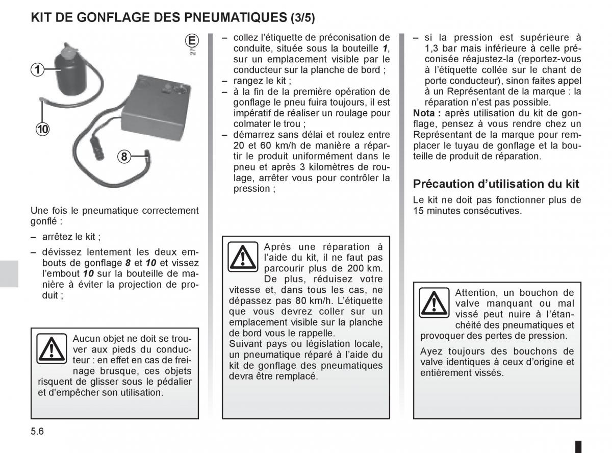 Renault Espace IV 4 manuel du proprietaire / page 196