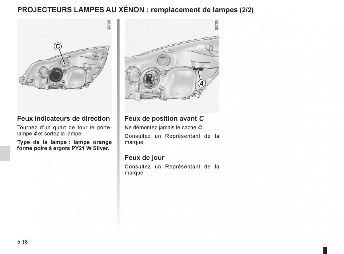 Renault Espace IV 4 manuel du proprietaire / page 208