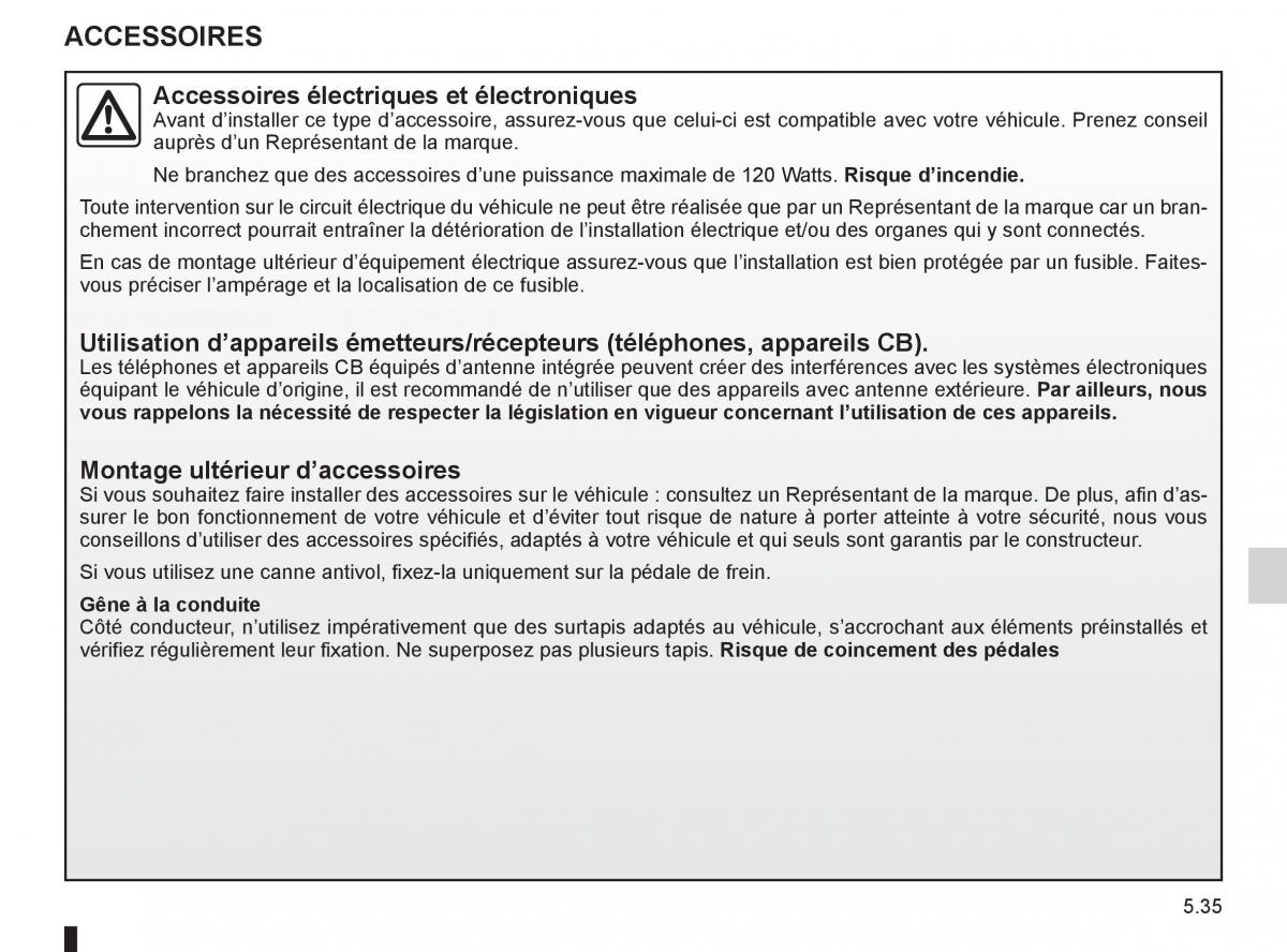 Renault Espace IV 4 manuel du proprietaire / page 225