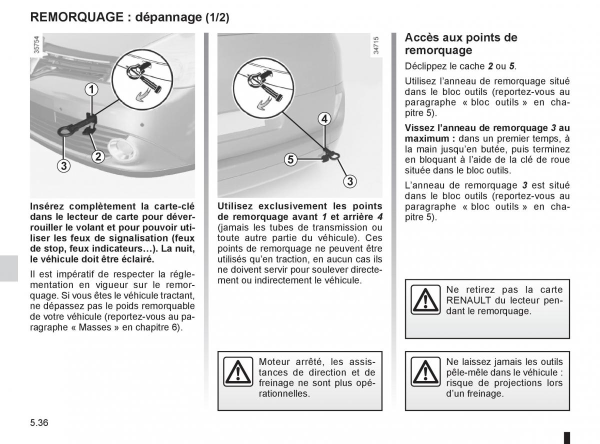 Renault Espace IV 4 manuel du proprietaire / page 226