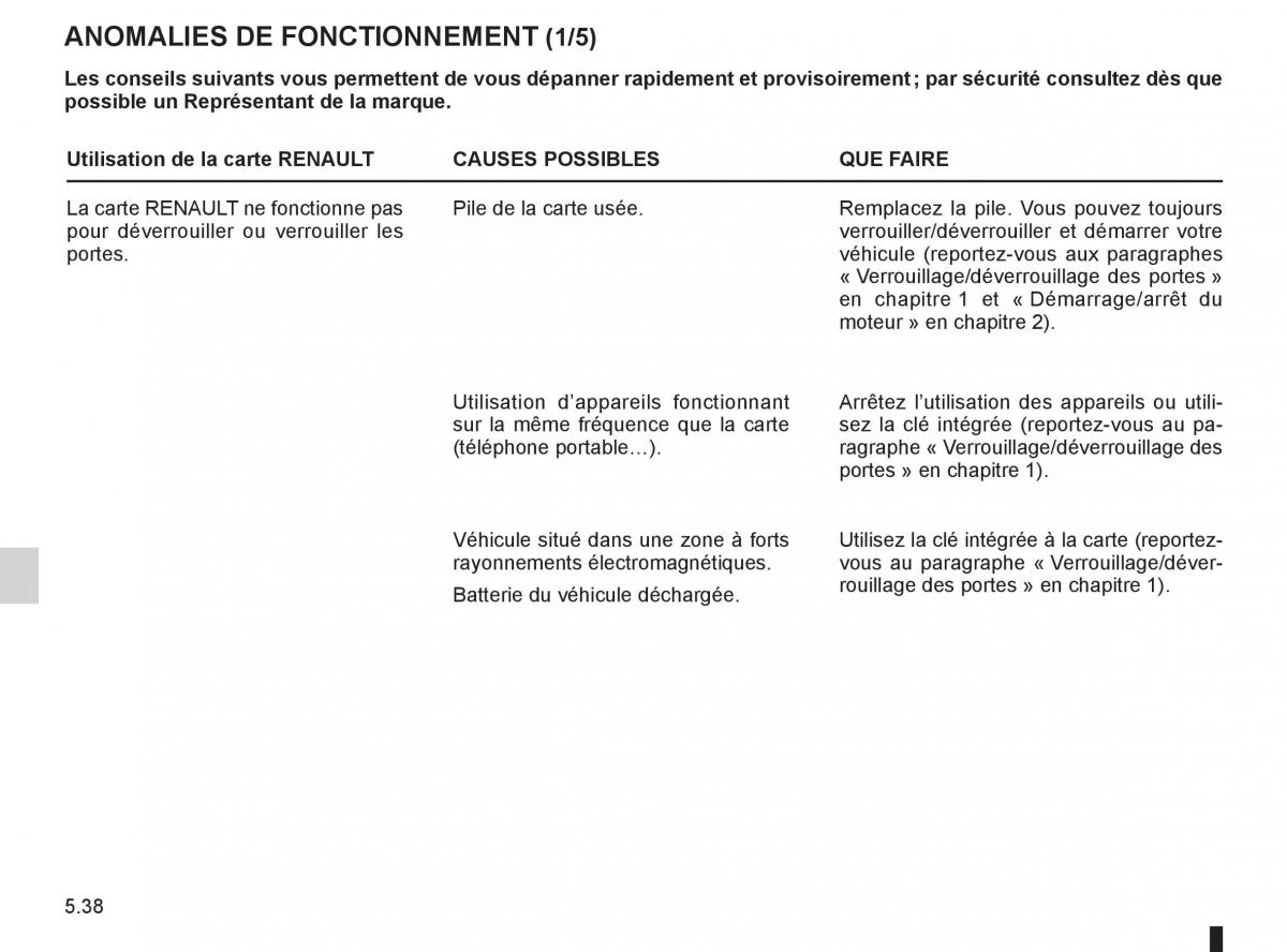 Renault Espace IV 4 manuel du proprietaire / page 228