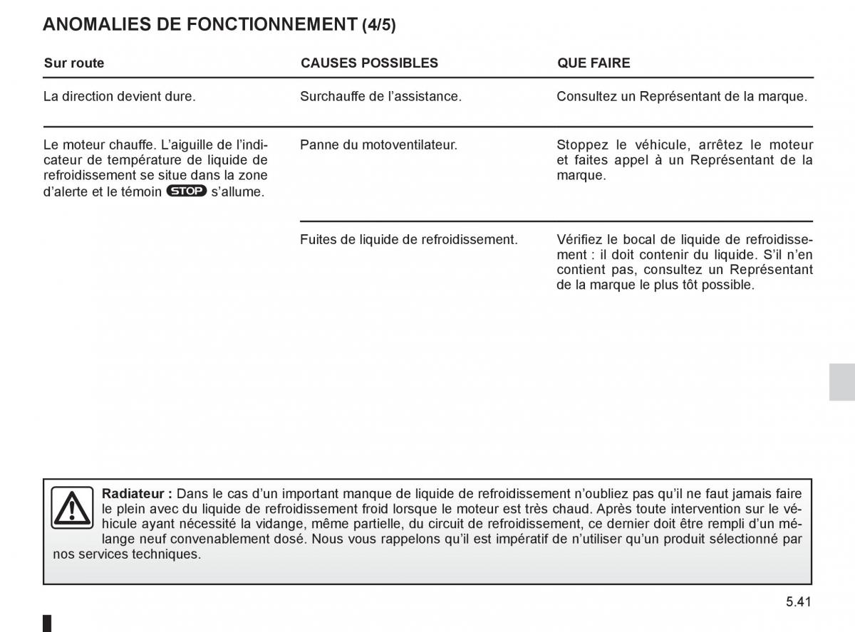 Renault Espace IV 4 manuel du proprietaire / page 231