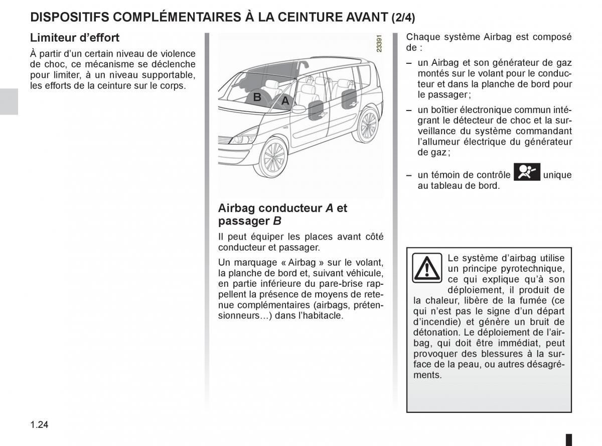 Renault Espace IV 4 manuel du proprietaire / page 30