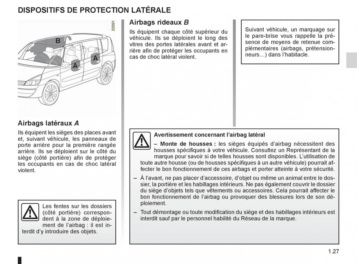 Renault Espace IV 4 manuel du proprietaire / page 33