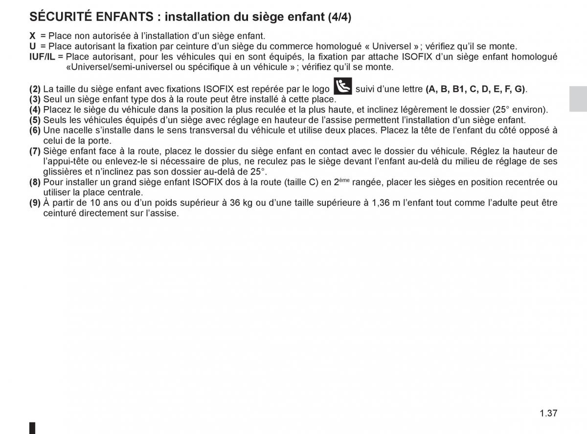 Renault Espace IV 4 manuel du proprietaire / page 43