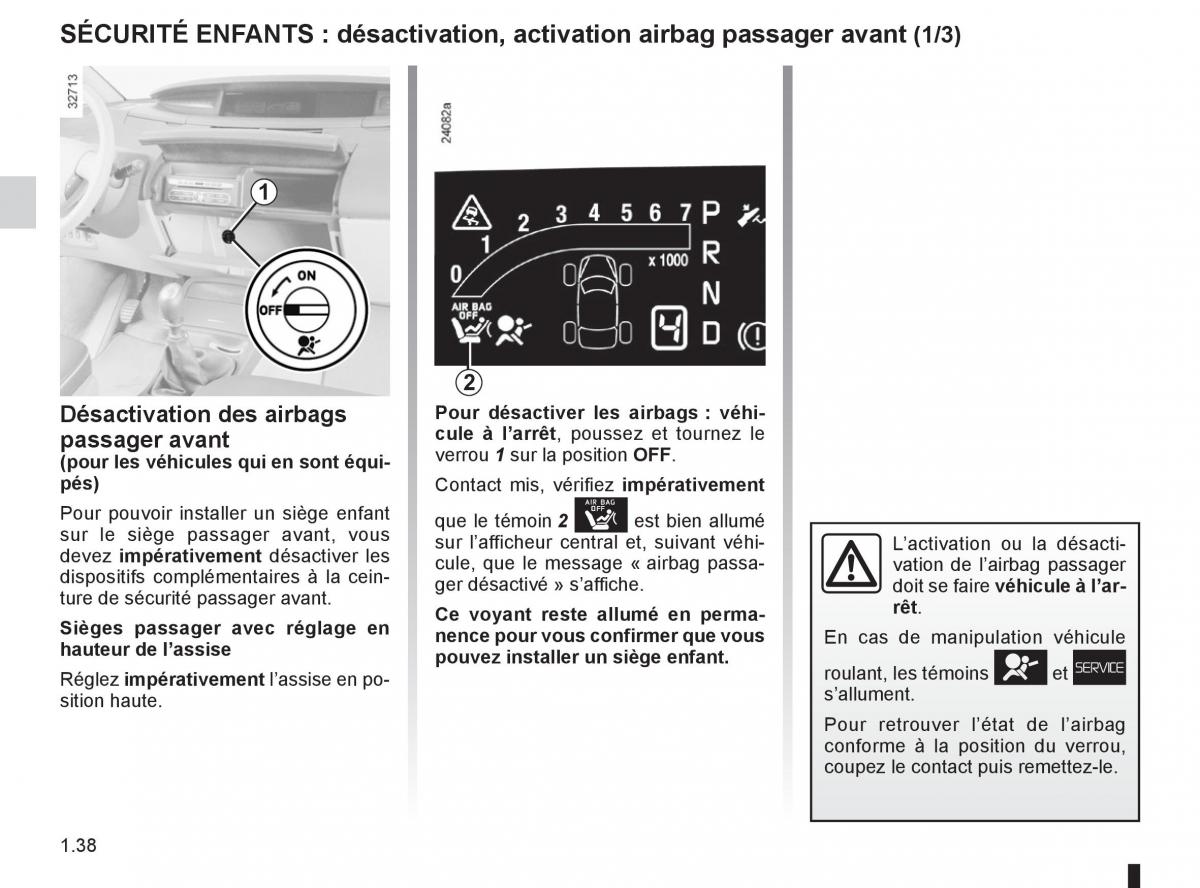 Renault Espace IV 4 manuel du proprietaire / page 44