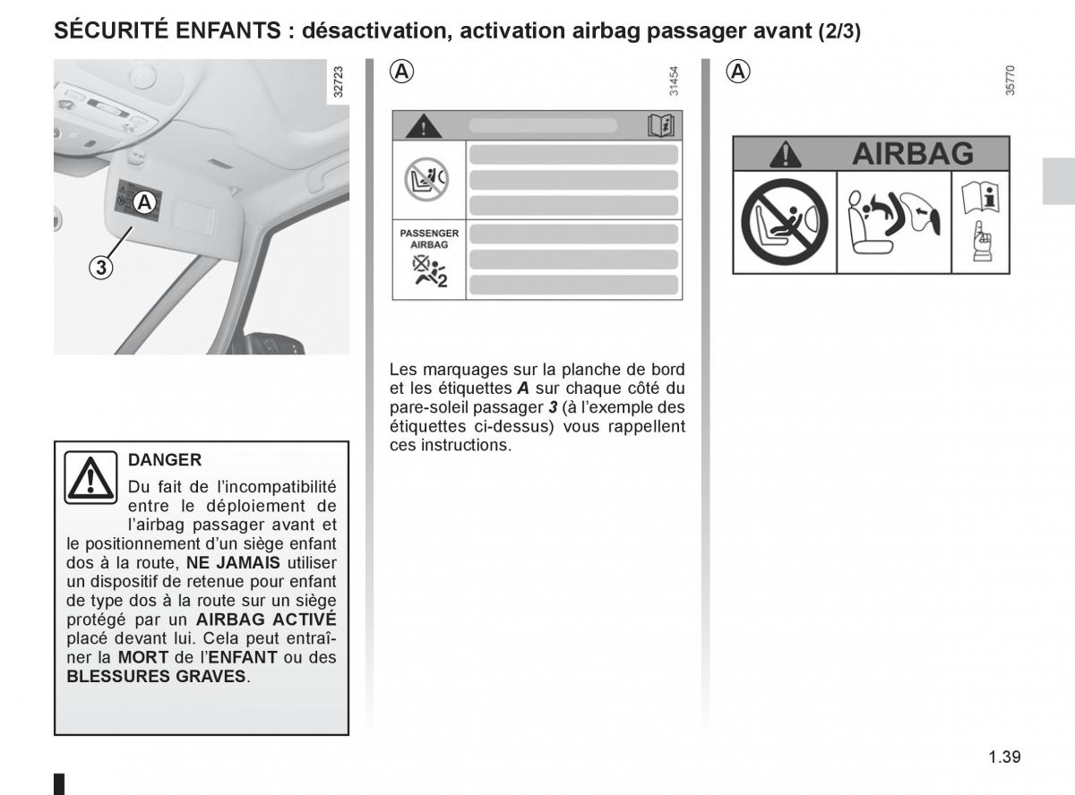 Renault Espace IV 4 manuel du proprietaire / page 45