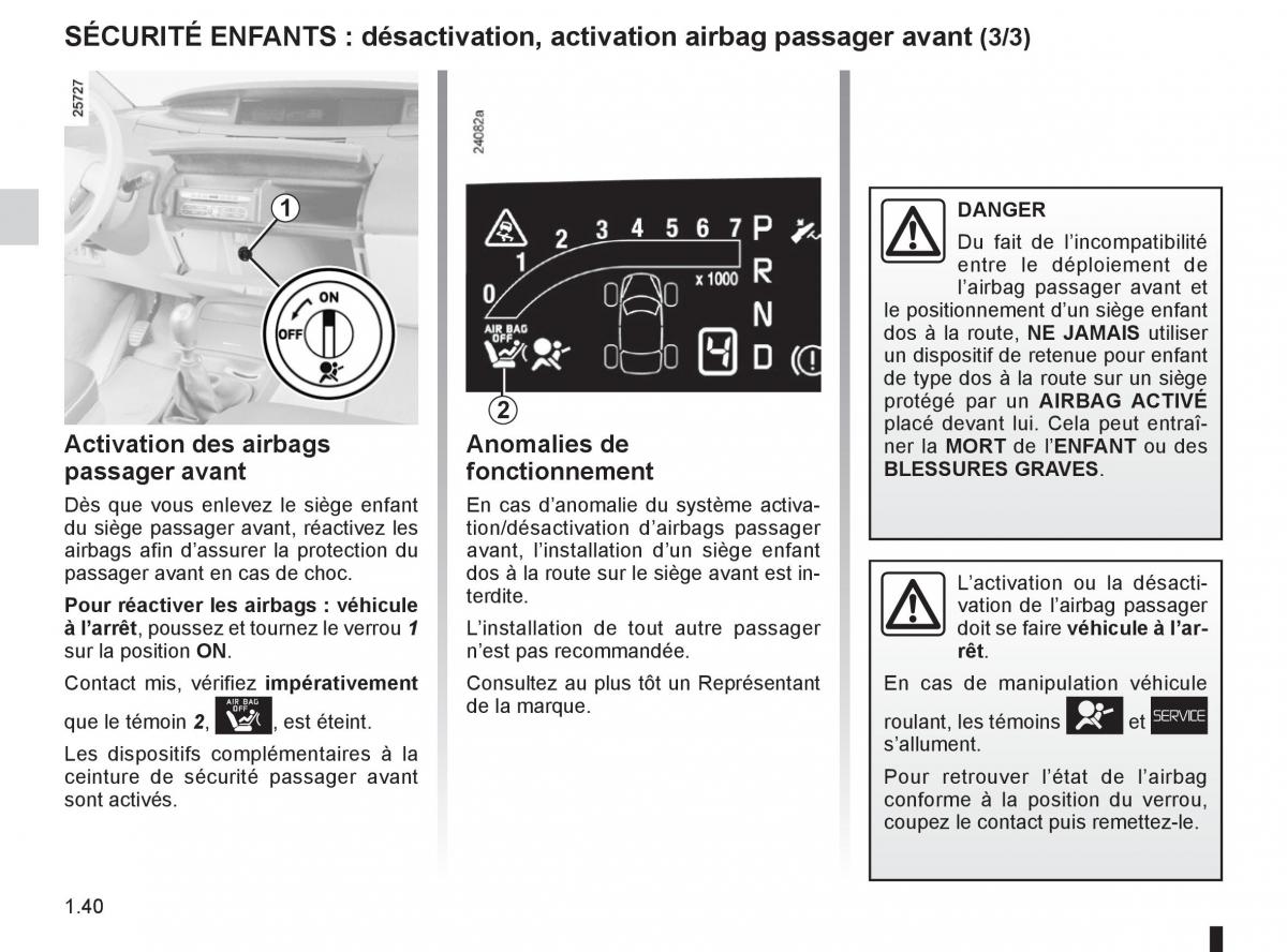 Renault Espace IV 4 manuel du proprietaire / page 46