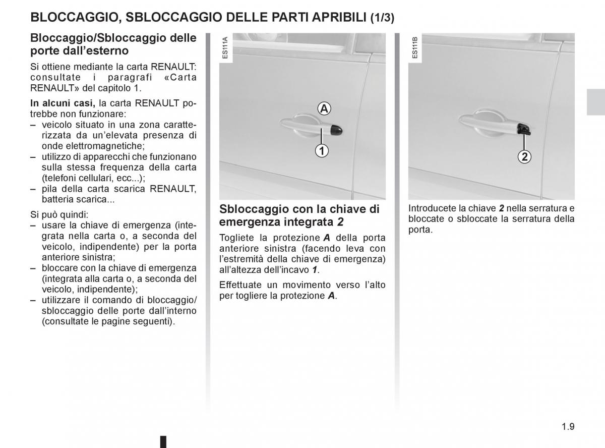 Renault Espace IV 4 manuale del proprietario / page 15