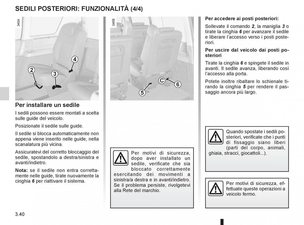 Renault Espace IV 4 manuale del proprietario / page 164