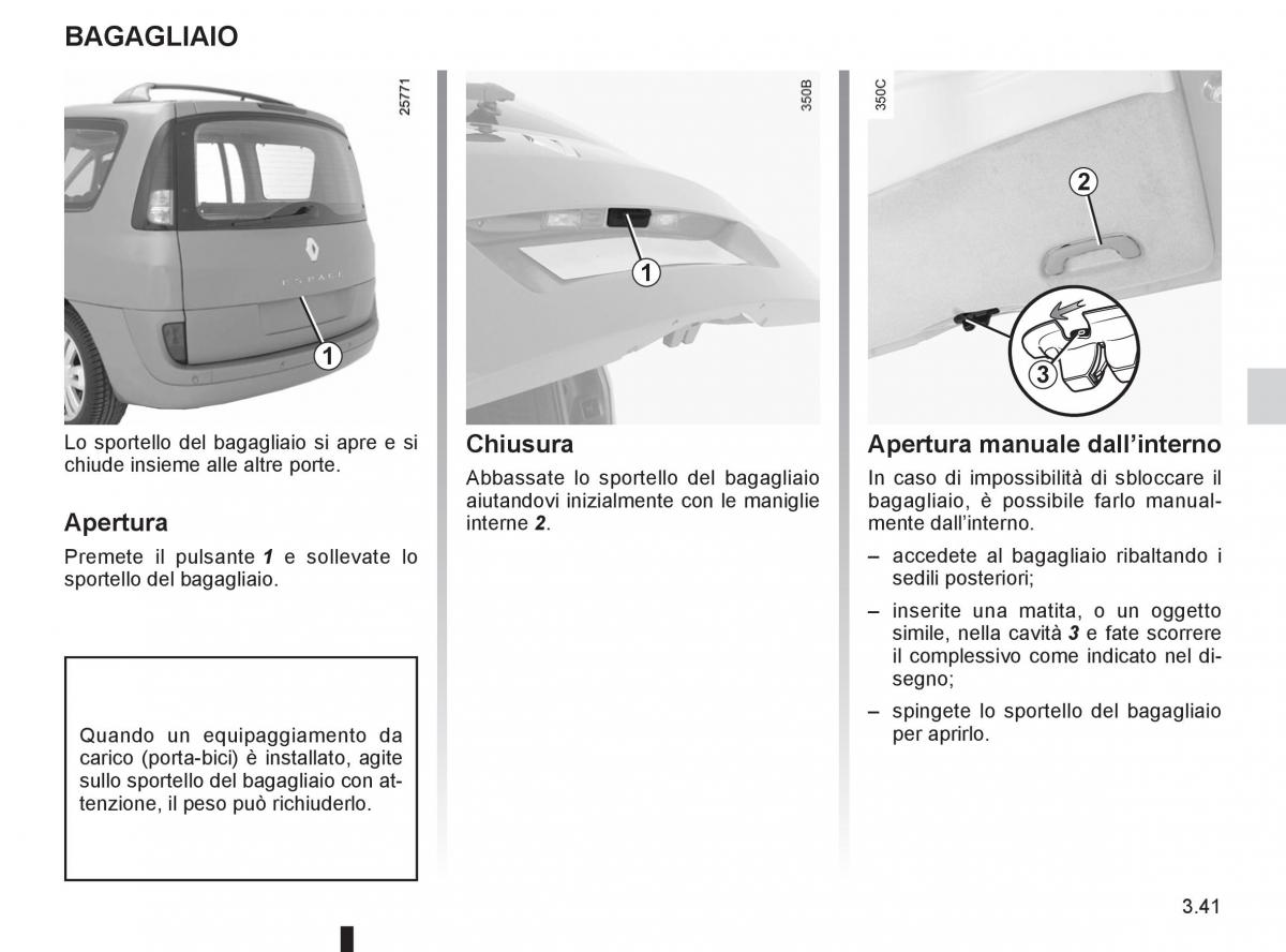 Renault Espace IV 4 manuale del proprietario / page 165